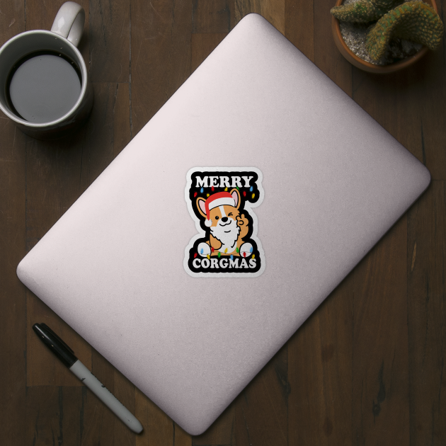 Corgi Christmas Merry Corgmas Dog by Shaniya Abernathy